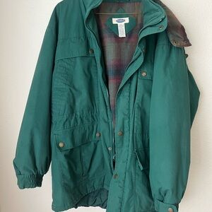 Gorpcore 90s Green Outdoor Plaid Workwear Utility Barn Jacket